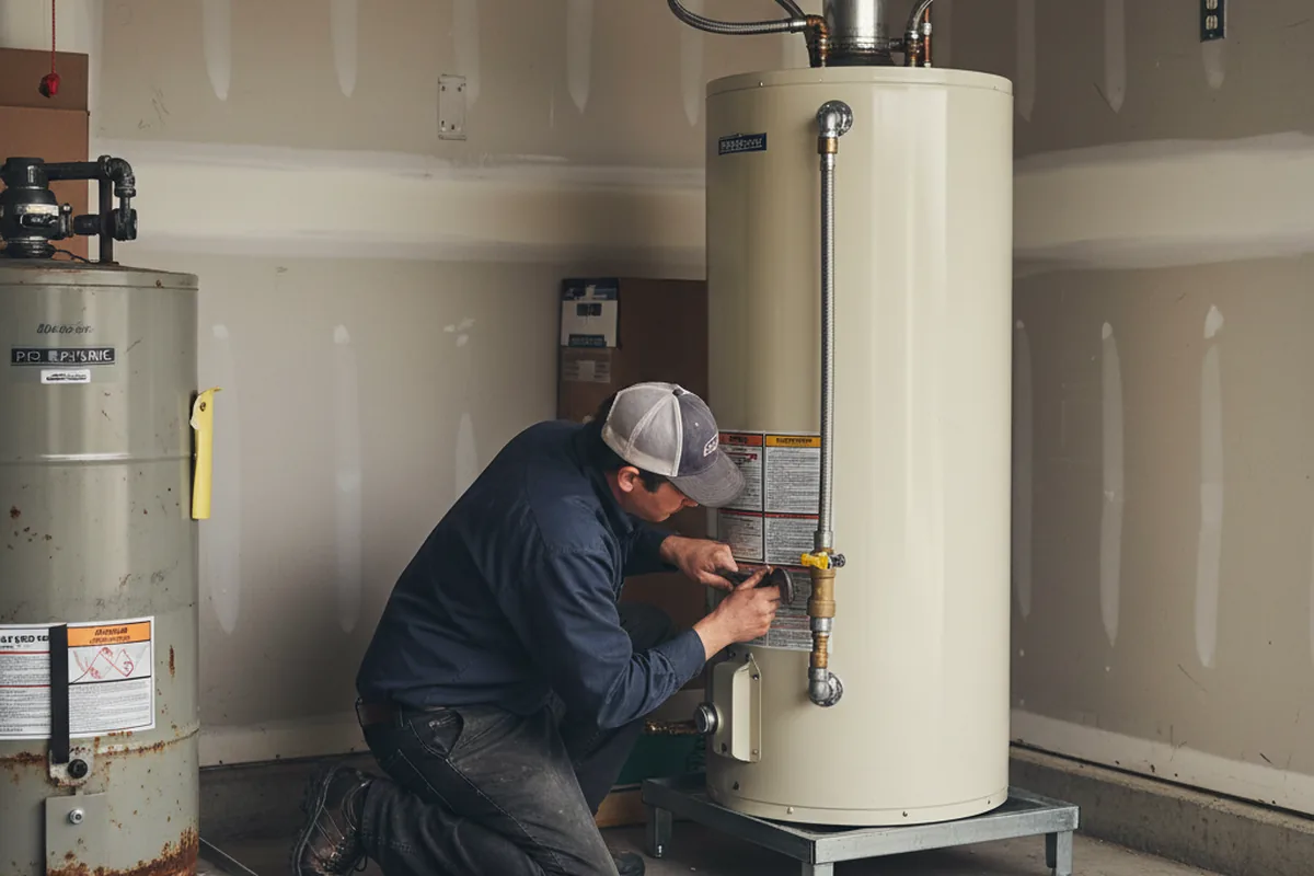 Water heater and shutoff valve replacement in Haverford
